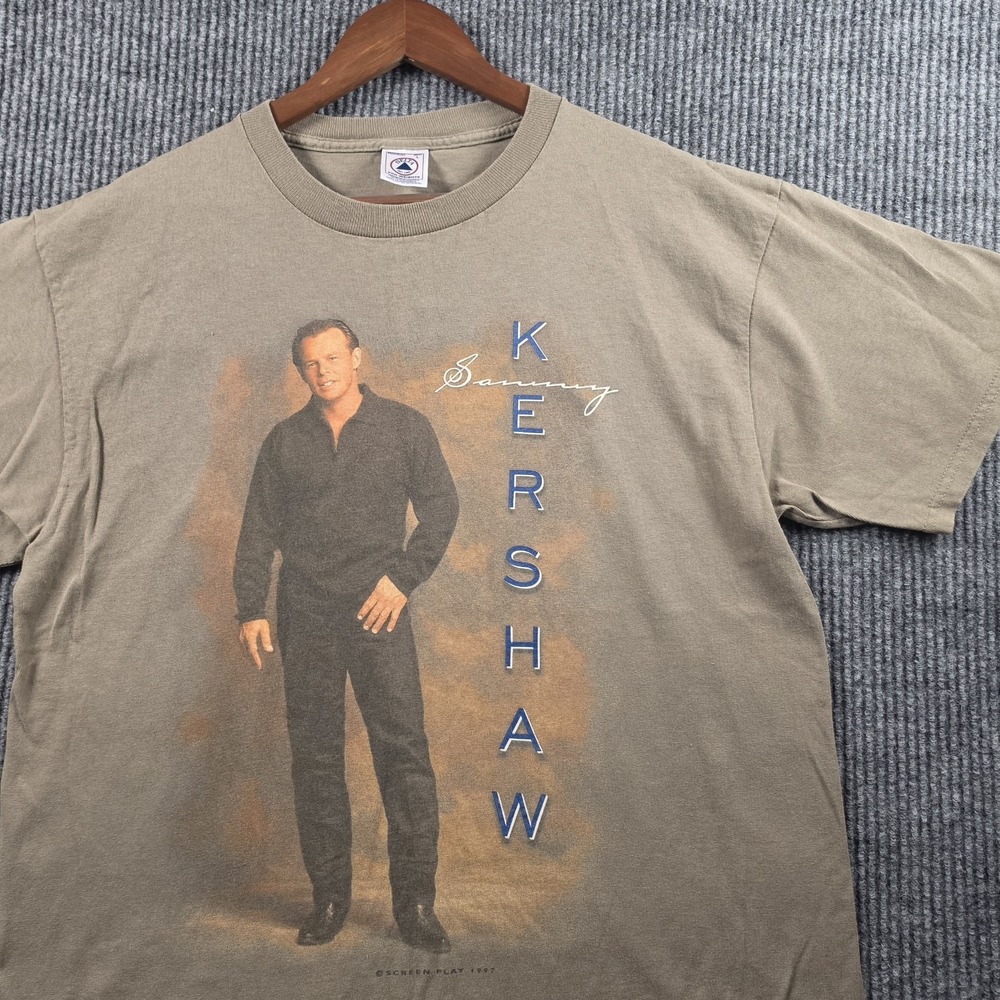 Vintage 1997 Sammy Kershaw Country Music Tour T-Shirt Mens Large Tee Screen Play